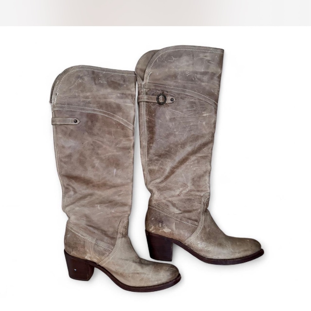 Frye Women's Heeled Boots in Distressed Tan